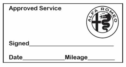 Alfa Romeo Approved Garage Service Stamp - 38mm x 14mm