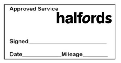 Halfords Approved Garage Service Stamp - 38mm x 14mm