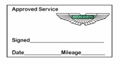 Aston Martin Approved Garage Service Stamp - 38mm x 14mm