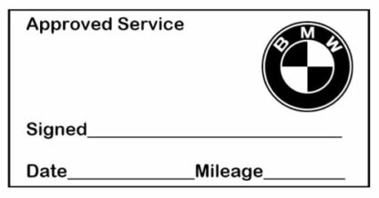 BMW Approved Garage Service Stamp - 38mm x 14mm