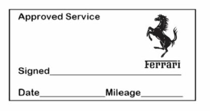 Ferrari Approved Garage Service Stamp - 38mm x 14mm (Copy)