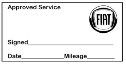 Fiat Approved Garage Service Stamp - 38mm x 14mm