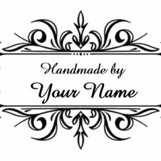 Handmade by 'your name' - Large 76mm x 37mm self inking stamp in a range of colours