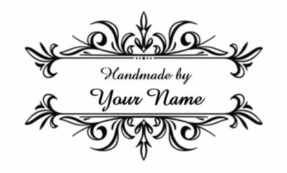 Handmade by 'your name' - Large 76mm x 37mm self inking stamp in a range of colours