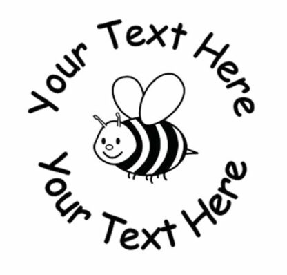 Cute Bee - 22mm Personalised School Teacher Stamp