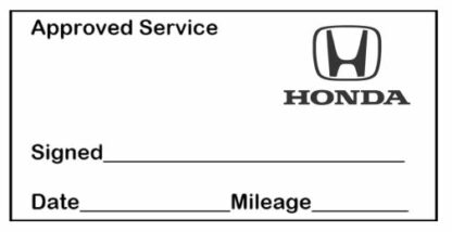 Honda Approved Garage Service Stamp - 38mm x 14mm