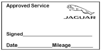 Jaguar Approved Garage Service Stamp - 38mm x 14mm