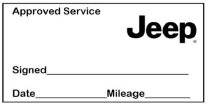 Jeep Approved Garage Service Stamp - 38mm x 14mm