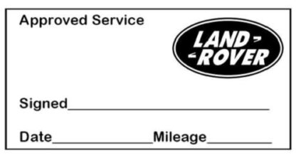 Land Rover Approved Garage Service Stamp - 38mm x 14mm