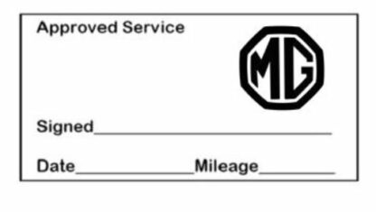 MG Approved Garage Service Stamp - 38mm x 14mm