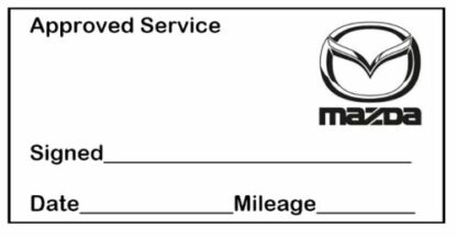 Mazda Approved Garage Service Stamp - 38mm x 14mm