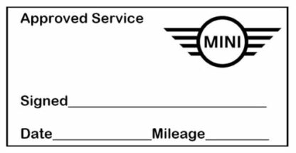 Mini Approved Garage Service Stamp - 38mm x 14mm