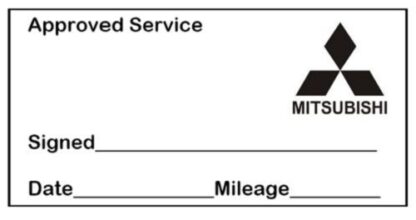 Mitsubishi Approved Garage Service Stamp - 38mm x 14mm