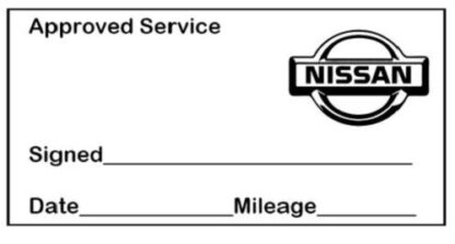 Nissan Approved Garage Service Stamp - 38mm x 14mm