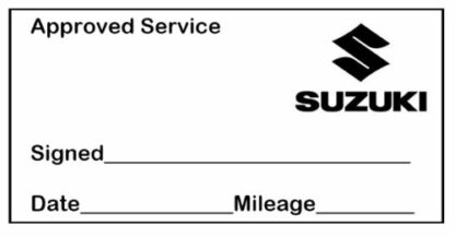 Suzuki Approved Garage Service Stamp - 38mm x 14mm